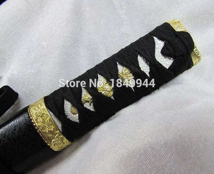 Manual forging JAPANESE  Technique HANDMADE CLAY TEMPERED T10  TANTO SWORD  Solid wood paint SHEA...