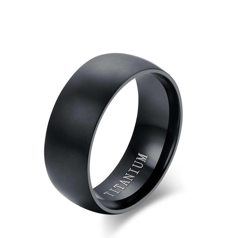 Fashion Men Ring High Quality Black  Wedding Rings For Men And Women - Black / 14