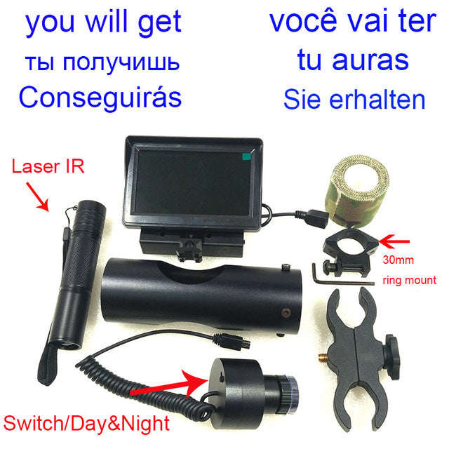Outdoor Hunting optics sight Scope Tactical digital Laser Infrared night vision... - 30mm no battery