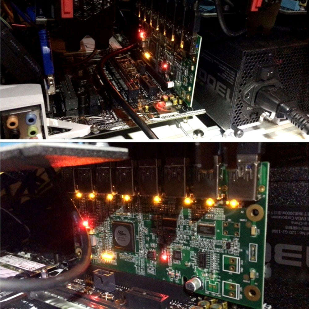 Motherboard PCI Express 1 to 8 Mining Riser Card PCI-E x16 Data Graphics SATA to 8Pin Adapter Car...