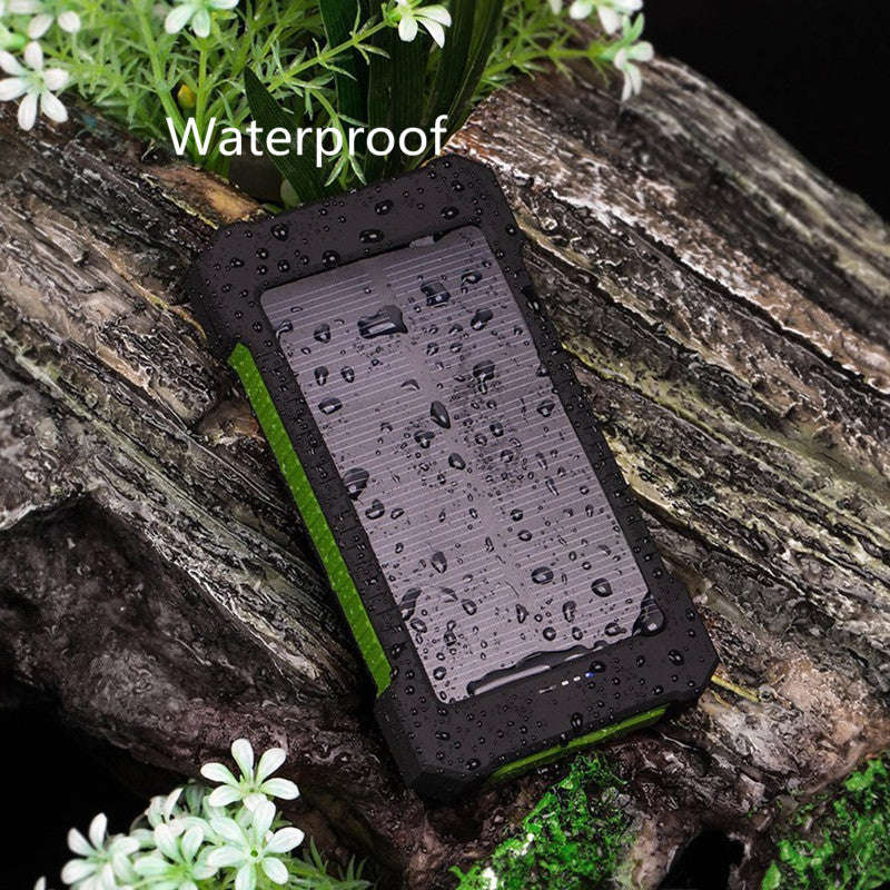 New Portable Waterproof Solar Power Bank 20000mah Dual-USB ** Local Stock **