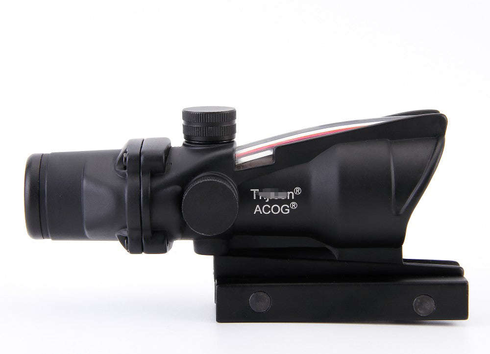 ACOG 4X32 Fiber Source Red Illuminated Scope black color Tactical Hunting Riflescope
