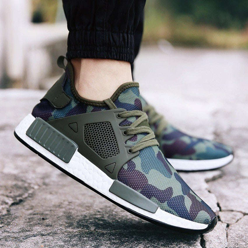 New men 's shoes breathable casual shoes lace sports shoes fashion shoes - army green / 40