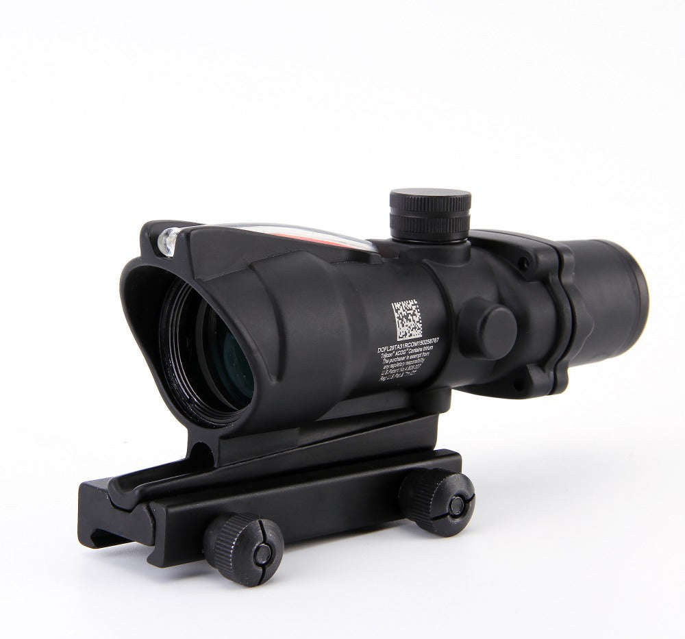 ACOG 4X32 Fiber Source Red Illuminated Scope black color Tactical Hunting Riflescope