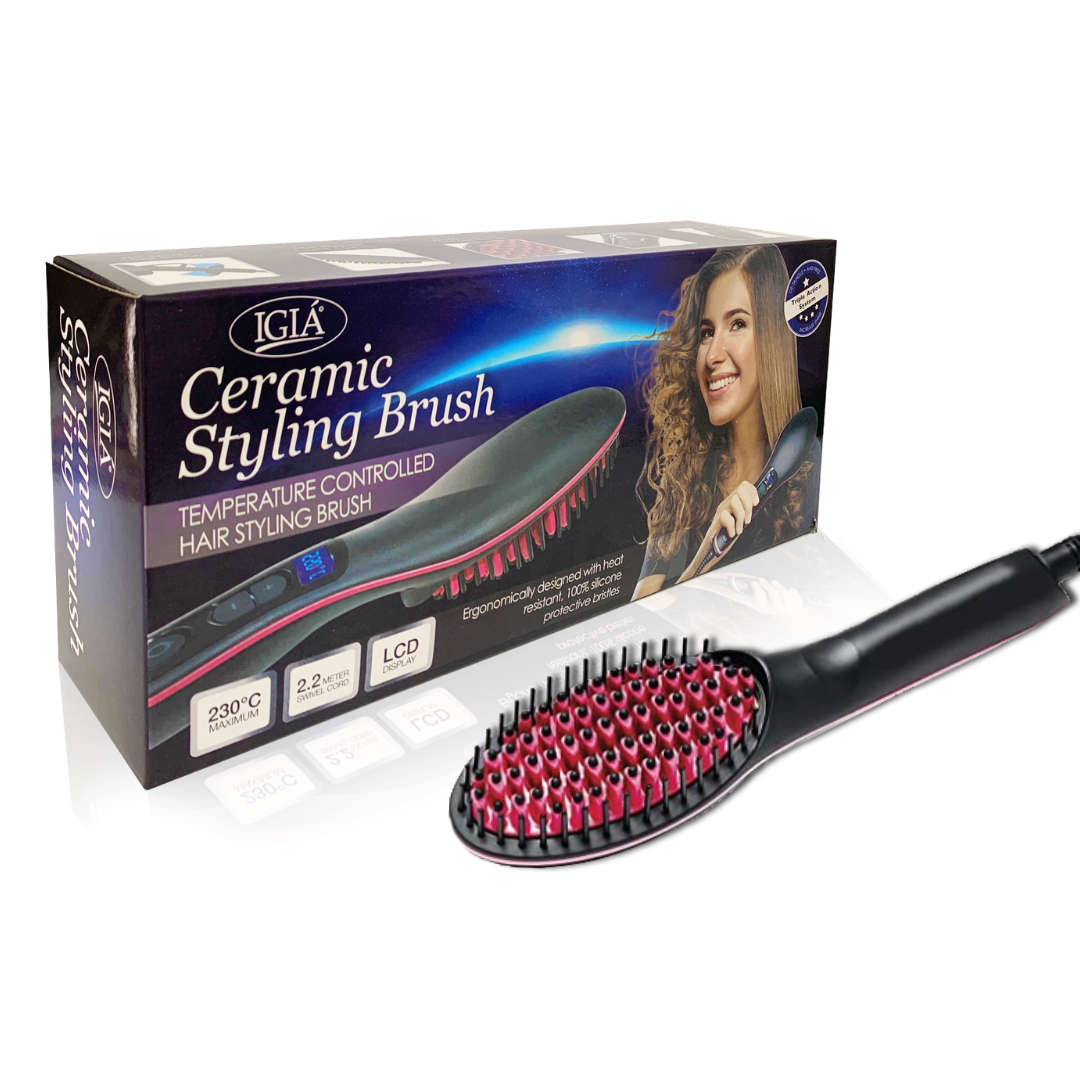 Igia Ceramic Hybrid Straightener Brush
