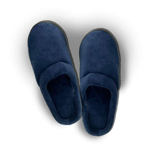 Unisex Memory Foam Slippers - M / Black