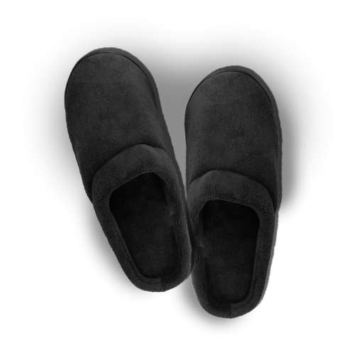 Unisex Memory Foam Slippers - M / Black