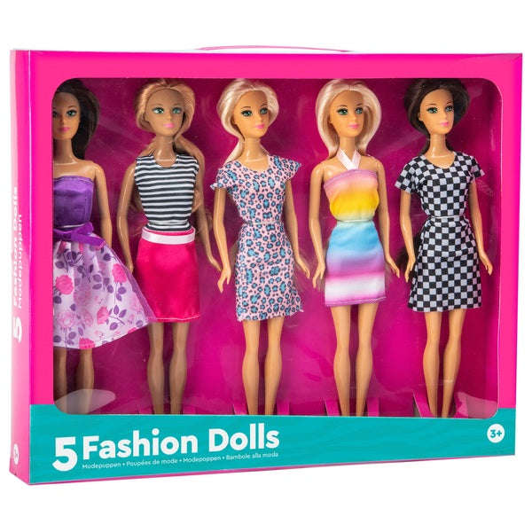 Five Fashion Dolls