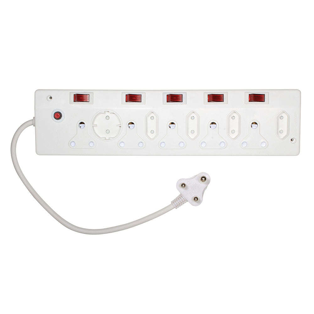 Multi-Plug with Overload protection - 5 x 16A, 4 x 5A, 1 x 5A Schuko