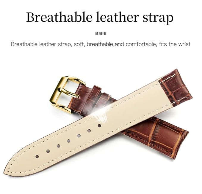 OLEVS Women's Luminous Brown Leather Strap Watch