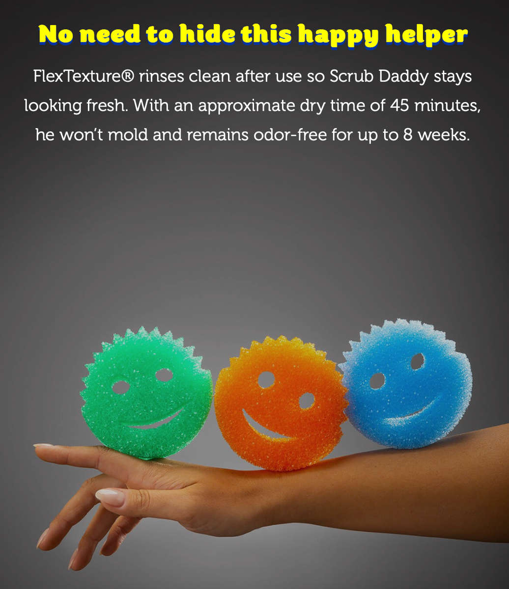 Scrub Daddy Colors Flex Texture Scrubber Sponges, 8 Pack