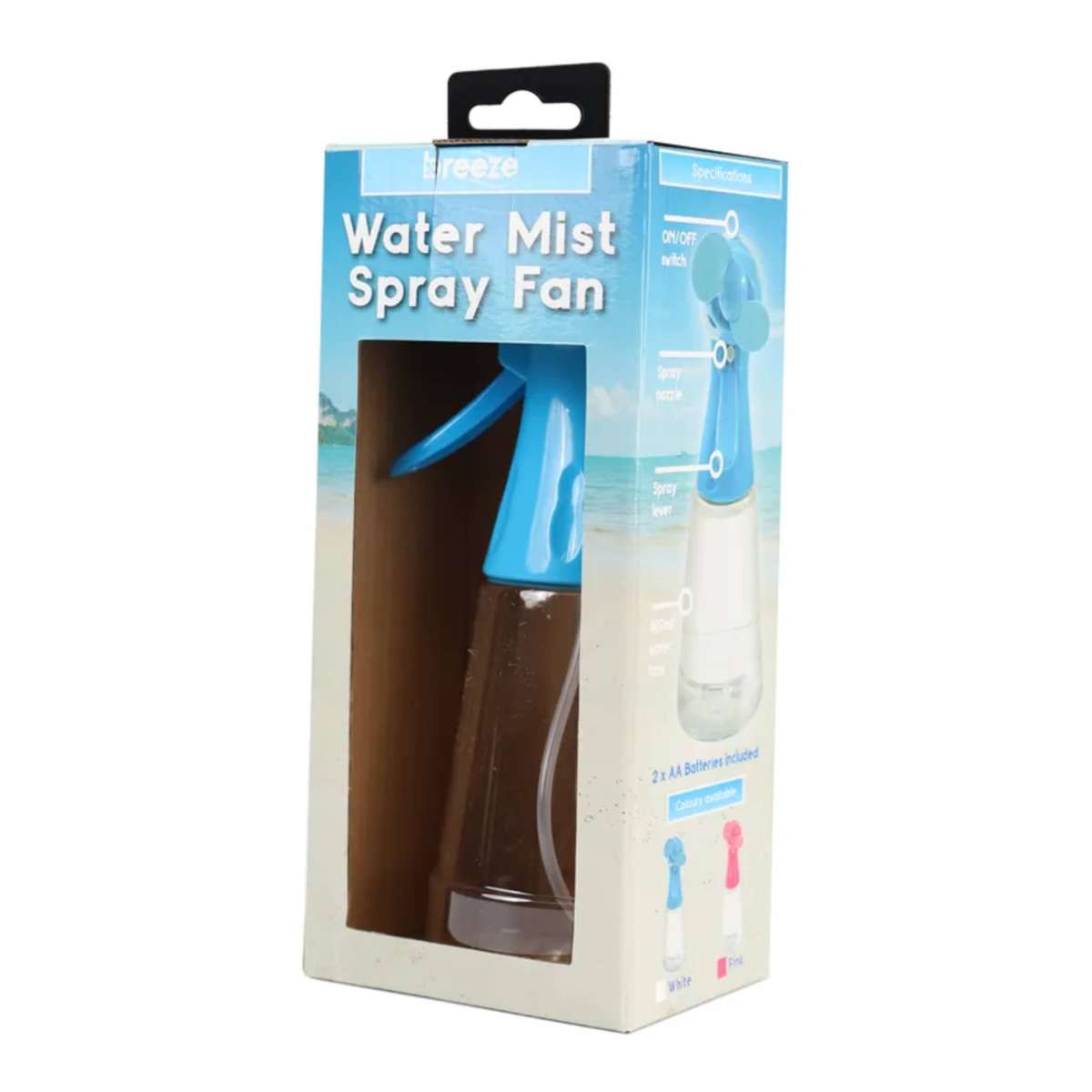 Breeze Water Mist Spray Fan with Batteries