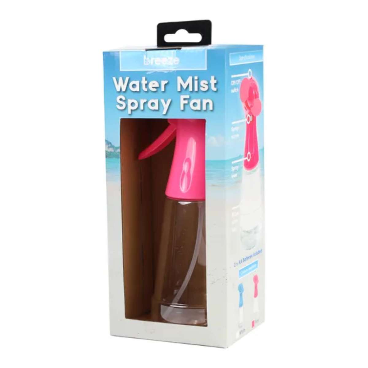 Breeze Water Mist Spray Fan with Batteries