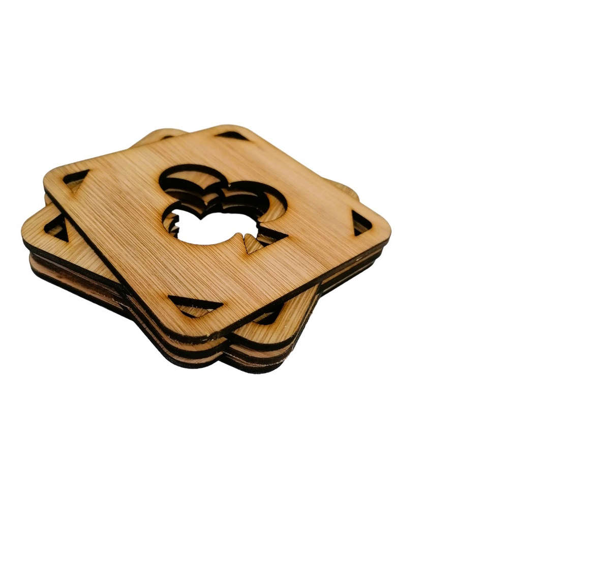 Wooden Single Card Cup Coaster