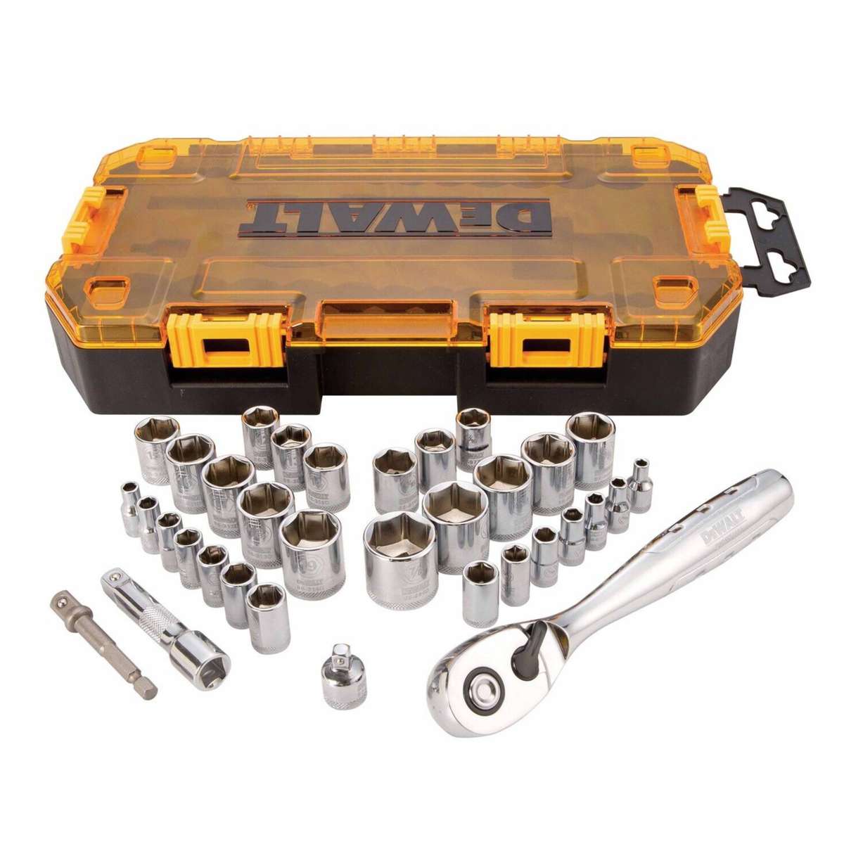 DeWalt 34-Piece Mechanics SAE & Metric Socket Set