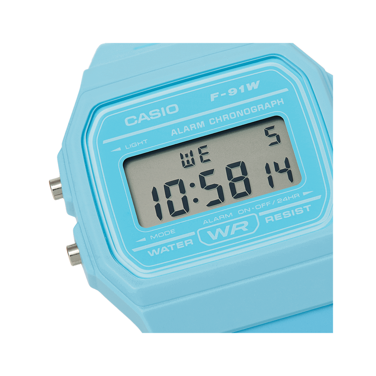 Casio Ladies Baby Blue Resin Strap Digital Watch (Parallel Import)