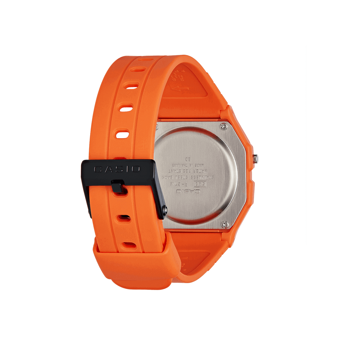 Casio Orange Resin Strap Digital Watch (Parallel Import)