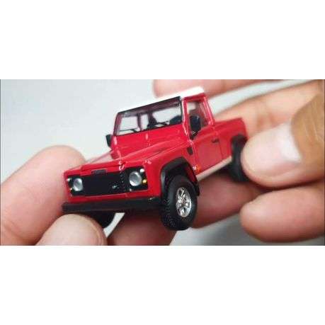 Mini GT Land Rover Defender 90 Pickup Masai Red 1:64 Model
