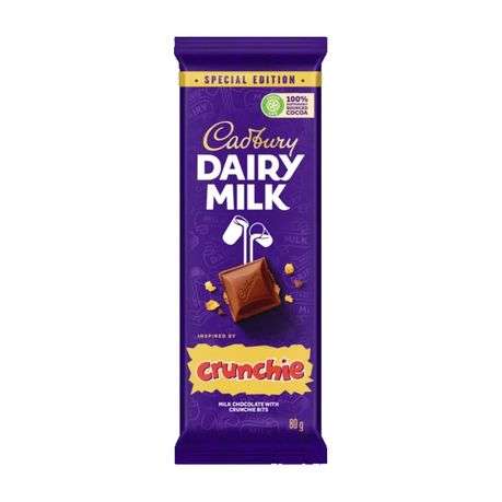 Cadbury Dairy Milk Crunchie Chocolate Slab - 80g