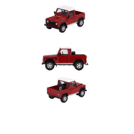 Mini GT Land Rover Defender 90 Pickup Masai Red 1:64 Model