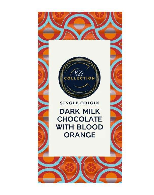 M&S Collection Dark Milk Chocolate With Italian Blood Orange 100g
