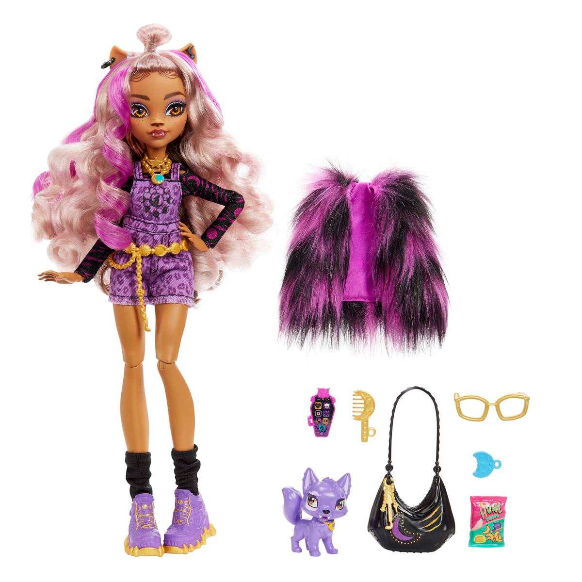 Monster High Dolls With Fashions, Pets And Accessories - Clawdeen Wolf