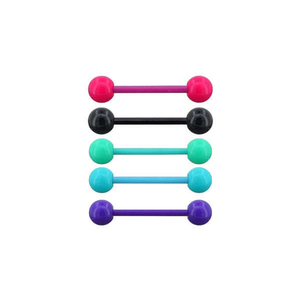Tongue Piercing Set 17 mm - 5 Piece