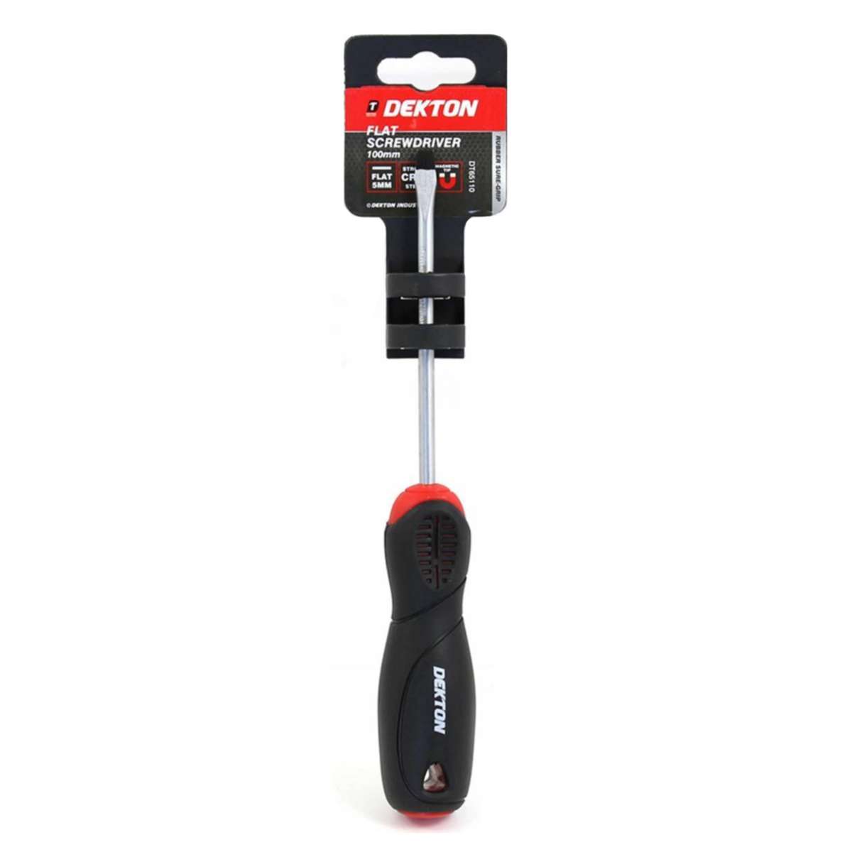 Flat 100mm Screwdriver with 5mm Magnetic Tip