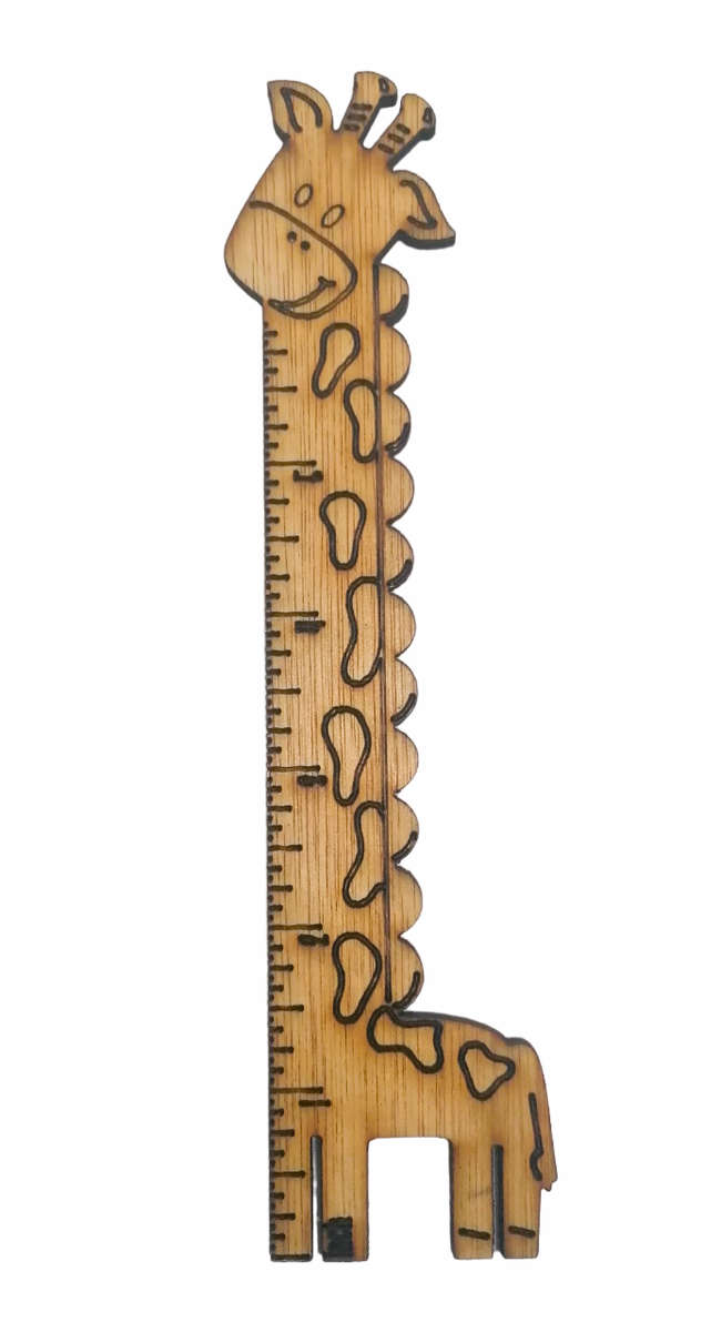Wooden Ruler - Giraffe - 6"