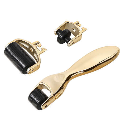 Titanium 3 in 1 Derma Roller Set - Gold