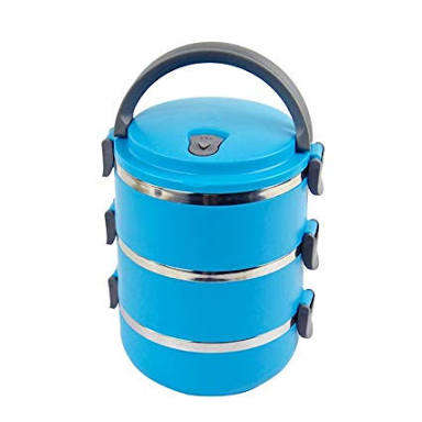 3 Layer Stainless Steel Lunch Box with Thermal Food Insulated Container