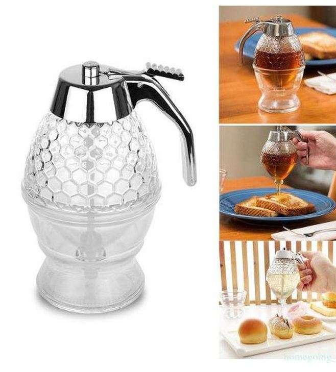 200ML Acrylic Clear Pot Honey Dispenser