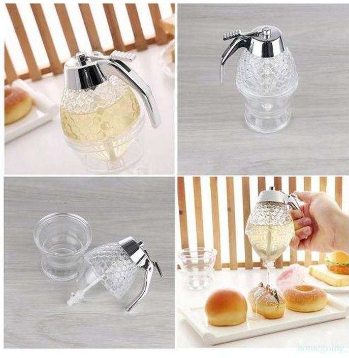 200ML Acrylic Clear Pot Honey Dispenser