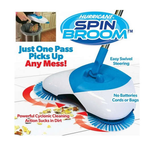 Hurricane Spin Rotating Brush Broom