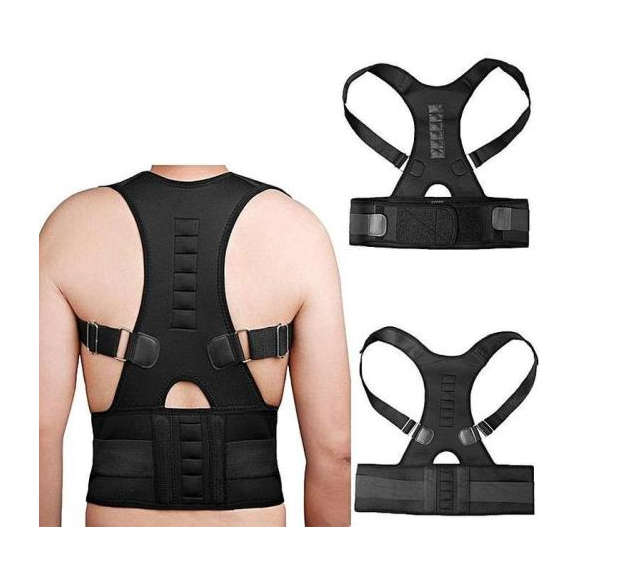 Medical-Grade Adjustable Magnetic Posture Support Back Brace - 2XL