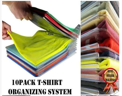 EZstax 10 Pack T-shirt Organizer