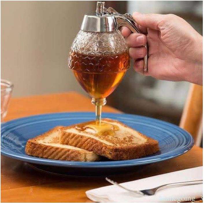 200ML Acrylic Clear Pot Honey Dispenser