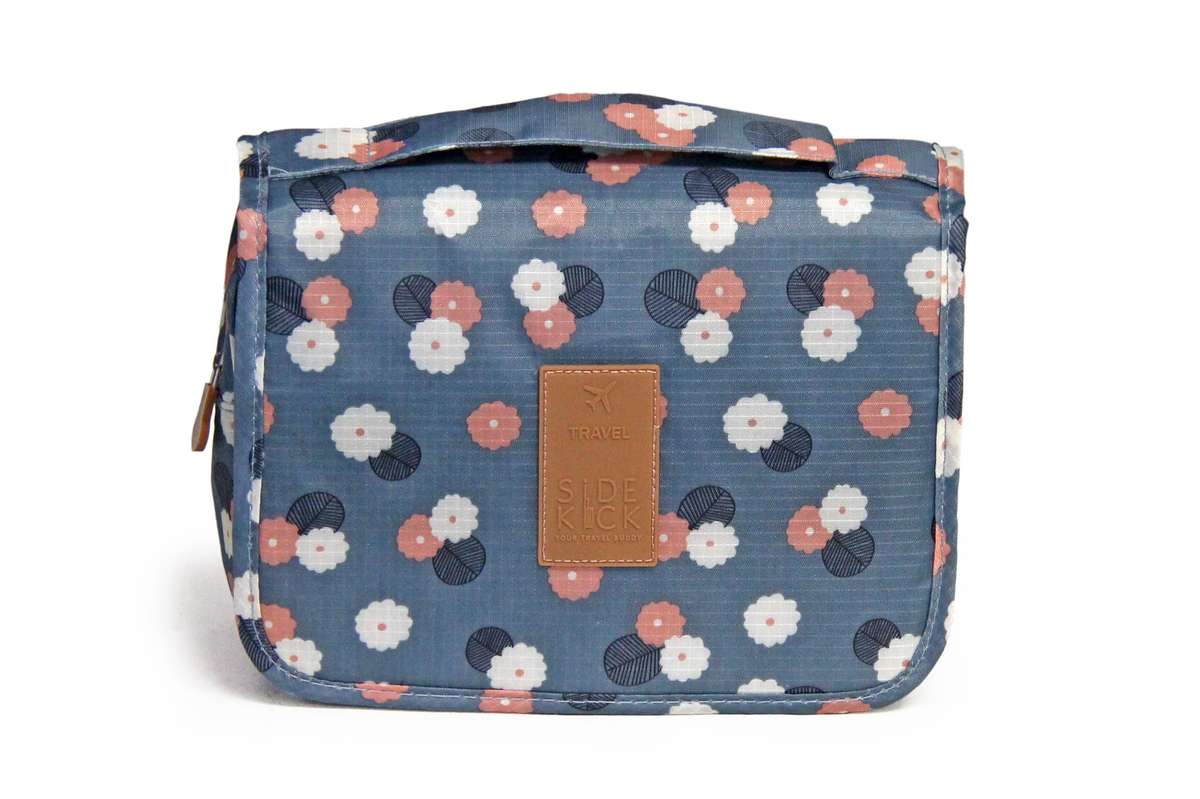 SideKick Hanging Toiletry Bag - Blue Floral