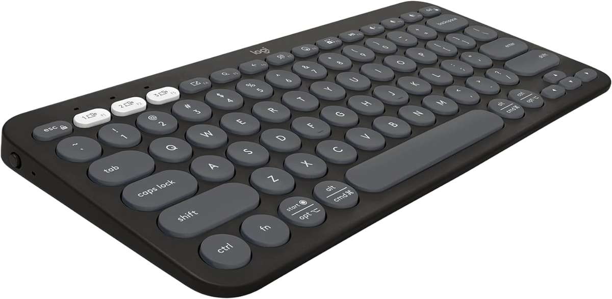 Logitech 920-011851 K380s Pebble Keys 2 Multi-Device Bluetooth Keyboard, Tonal Graphite