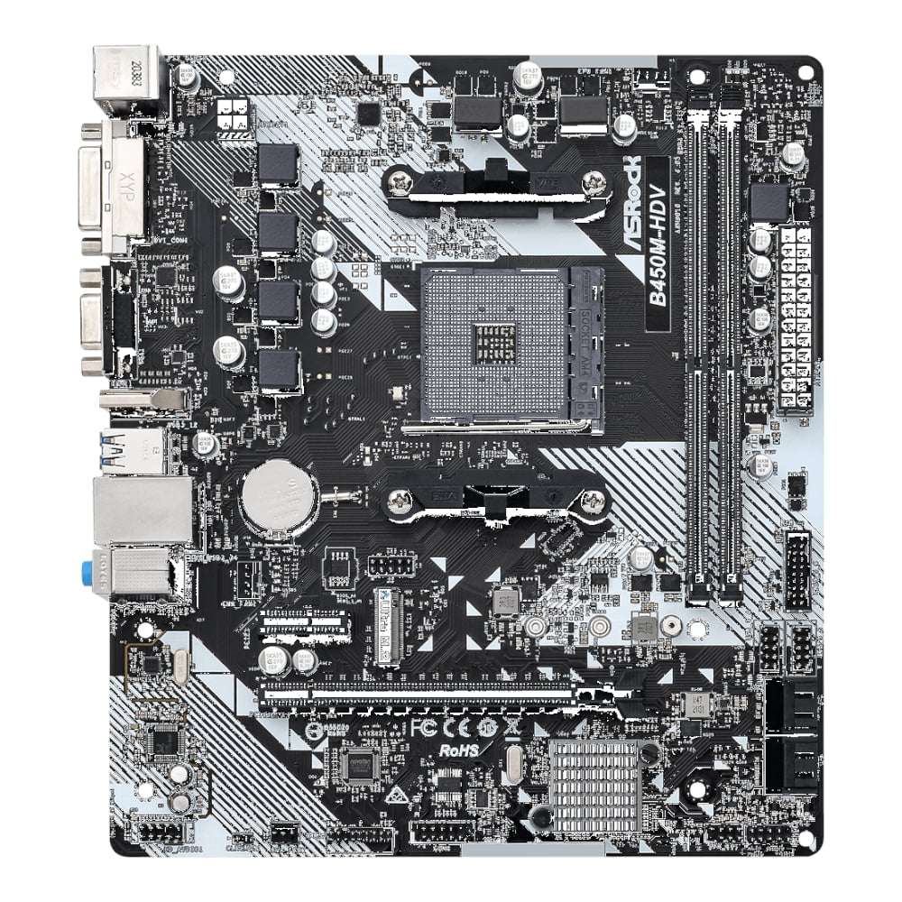 ASRock B450M-HDV R4.0 AMD AM4 m-ATX Motherboard