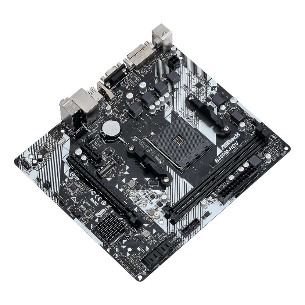 ASRock B450M-HDV R4.0 AMD AM4 m-ATX Motherboard