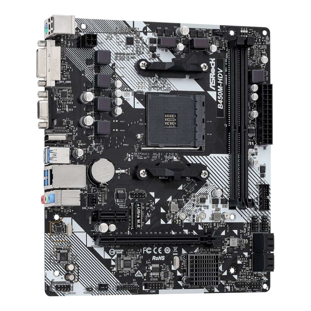 ASRock B450M-HDV R4.0 AMD AM4 m-ATX Motherboard