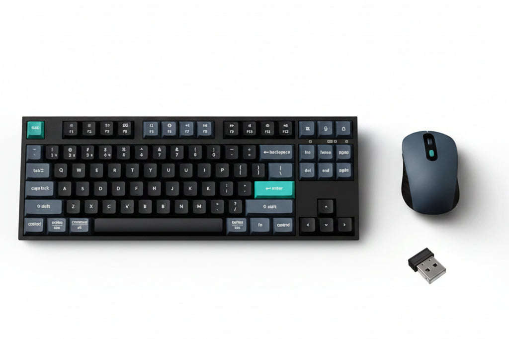 Keychron B33 80% TKL Wireless Keyboard and Mouse Combo  Black/Green