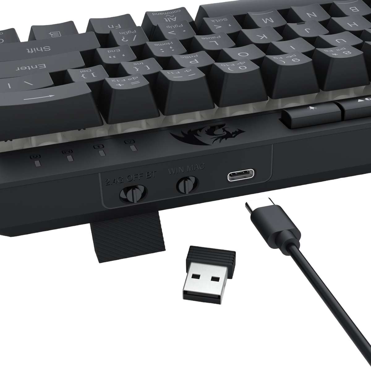 Redragon SHIVA K522 PRO RGB Wireless Gaming Keyboard- Black