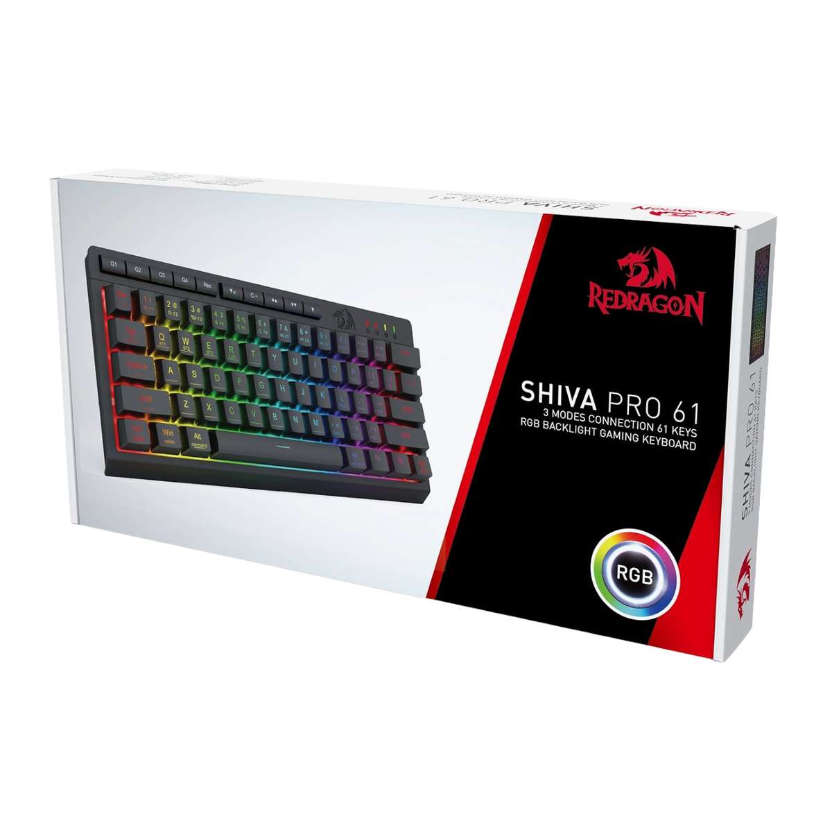 Redragon SHIVA K522 PRO RGB Wireless Gaming Keyboard- Black