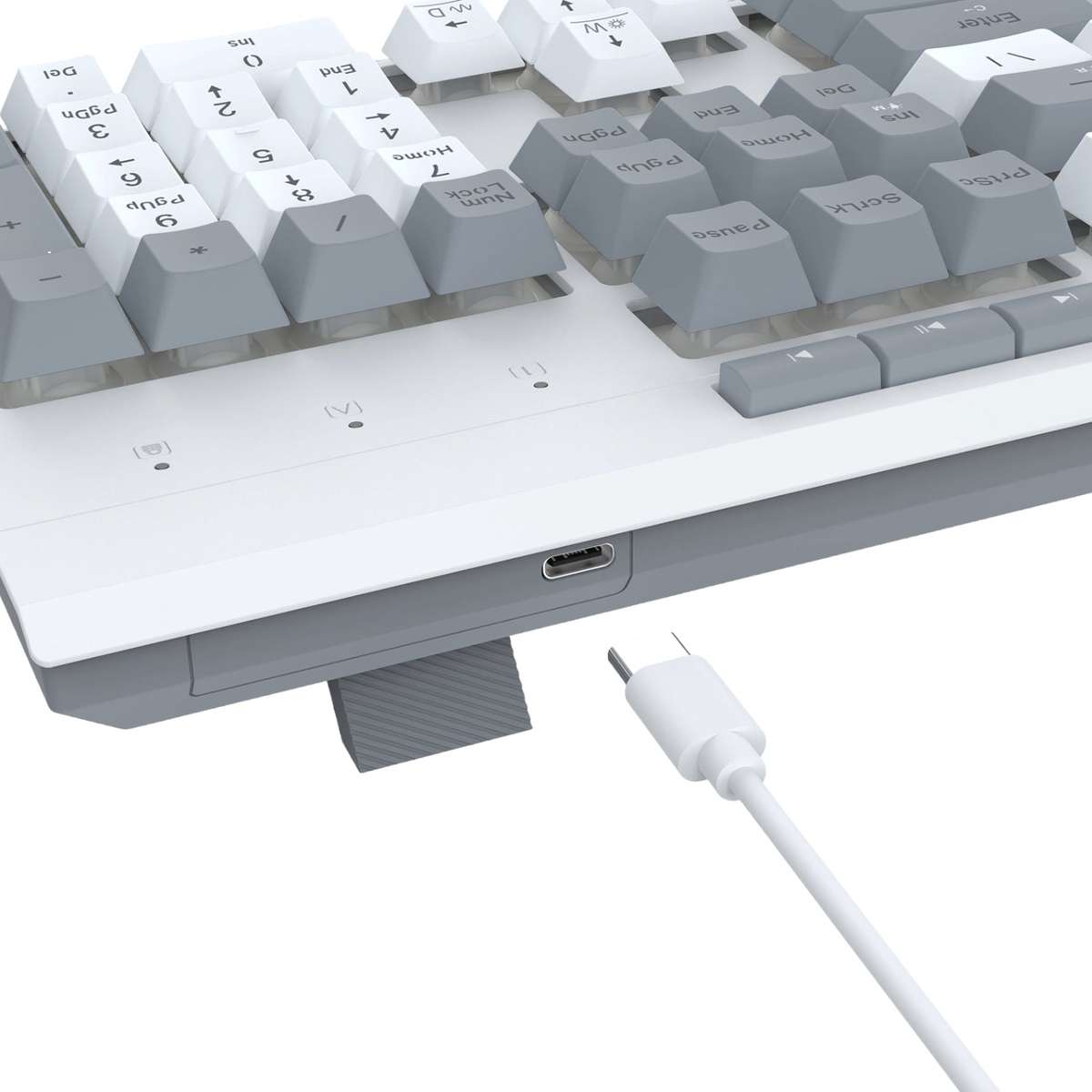 Redragon S151 Wired RGB Gaming Keyboard and Mouse Combo - White and Grey