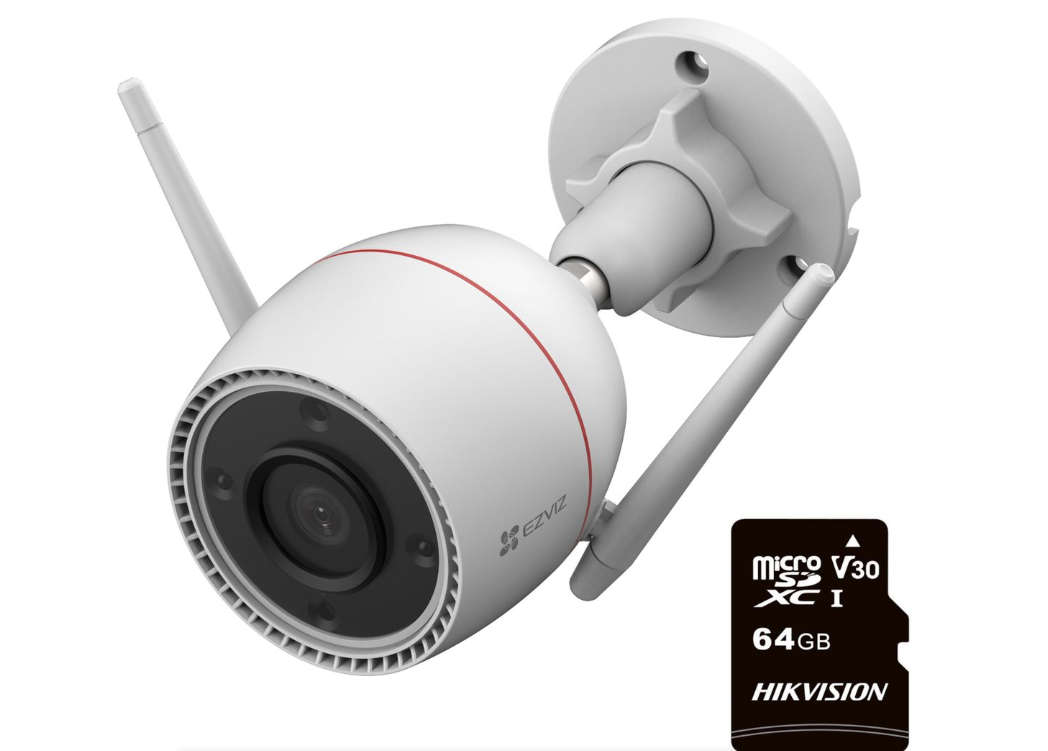 EZVIZ OutPro 2K AI WiFi Security Camera & Hikvision 64GB Micro SD Card (UNBOXED DEAL)