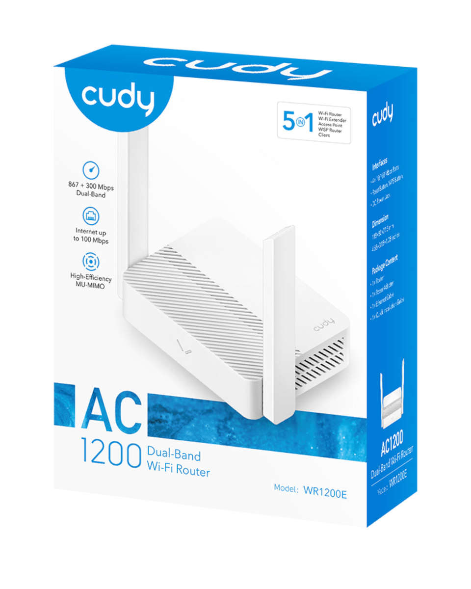 Cudy AC1200 Dual-Band Wireless Wi-Fi Router  White
