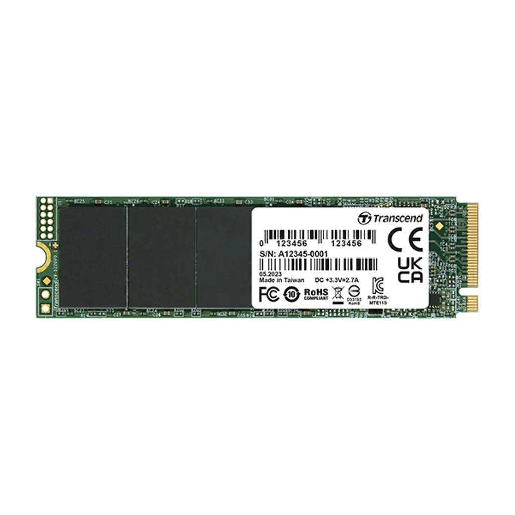 TRANSCEND 500GB MTE115S PCI-E M.2 2280 SSD NVMe 1.3 PCIE 3x 4 - 3D TLC