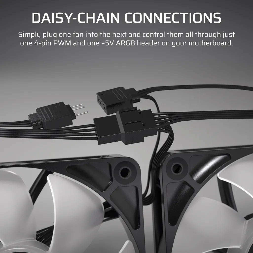 CORSAIR RS140 ARGB 140mm PWM Fans Dual Pack  White